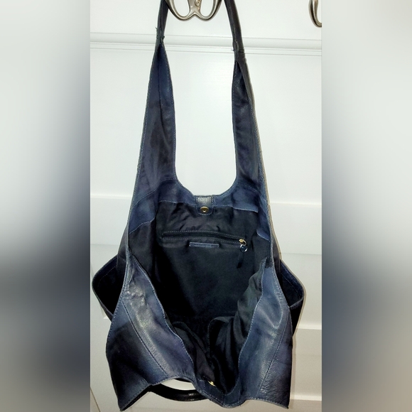 Lucky Brand Patti Navy Leather Hobo Bag - Picture 8 of 9